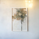 Textural Trees II by Chris Paschke. shown as a paper print in a white frame. Available as a archival giclee rolled canvas, fine art paper, or poster print. SKU 88339h.