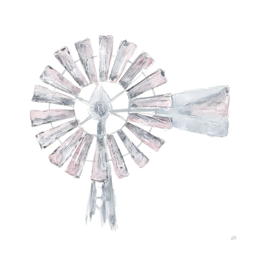 Textural Windmill I by Chris Paschke. SKU 76334a. Archival Giclee Fine art print for wall decor.