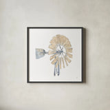 Textural Windmill IV by Chris Paschke. Shown in a sleek black glass frame for a contemporary gallery look. Available as an archival giclee rolled canvas, fine art paper, or poster print. SKU 76337a.