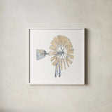 Textural Windmill IV by Chris Paschke. Shown in a crisp white glass frame for a clean and minimalist style. Available as an archival giclee rolled canvas, fine art paper, or poster print. SKU 76337a.