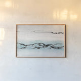 Textured Aquatic by Chris Paschke. shown as a paper print in a natural frame. Available as a archival giclee rolled canvas, fine art paper, or poster print. SKU 90865i.