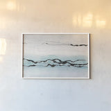 Textured Aquatic by Chris Paschke. shown as a paper print in a white frame. Available as a archival giclee rolled canvas, fine art paper, or poster print. SKU 90865i.