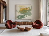 Textured Gold II by Chris Paschke. Shown as extra-large giant wall art in a modern living room. Available as an archival giclee rolled canvas, fine art paper, or poster print. SKU 37170a.