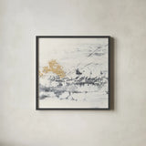 Textured Gold II by Chris Paschke. Shown in a sleek black glass frame for a contemporary gallery look. Available as an archival giclee rolled canvas, fine art paper, or poster print. SKU 92174a.