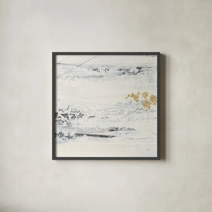 Textured Gold III by Chris Paschke. Shown in a sleek black glass frame for a contemporary gallery look. Available as an archival giclee rolled canvas, fine art paper, or poster print. SKU 92175a.