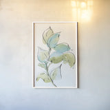 Textured Leaves I by Chris Paschke. shown as a paper print in a white frame. Available as a archival giclee rolled canvas, fine art paper, or poster print. SKU 90857h.