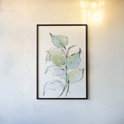 Textured Leaves II by Chris Paschke. shown as a paper print in a black flame. Available as a archival giclee rolled canvas, fine art paper, or poster print. SKU 90858h.