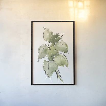 Textured Leaves III by Chris Paschke. shown as a paper print in a black flame. Available as a archival giclee rolled canvas, fine art paper, or poster print. SKU 90859h.