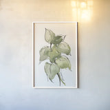 Textured Leaves III by Chris Paschke. shown as a paper print in a white frame. Available as a archival giclee rolled canvas, fine art paper, or poster print. SKU 90859h.