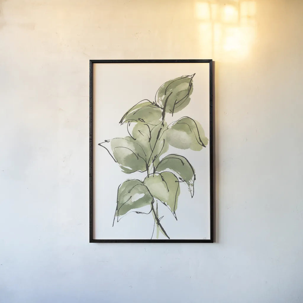 Textured Leaves IV by Chris Paschke. shown as a paper print in a black flame. Available as a archival giclee rolled canvas, fine art paper, or poster print. SKU 90860h.