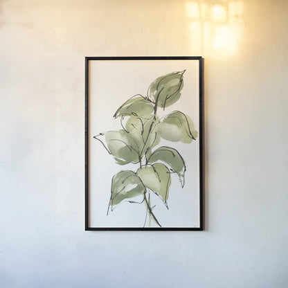 Textured Leaves IV by Chris Paschke. shown as a paper print in a black flame. Available as a archival giclee rolled canvas, fine art paper, or poster print. SKU 90860h.