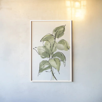 Textured Leaves IV by Chris Paschke. shown as a paper print in a white frame. Available as a archival giclee rolled canvas, fine art paper, or poster print. SKU 90860h.
