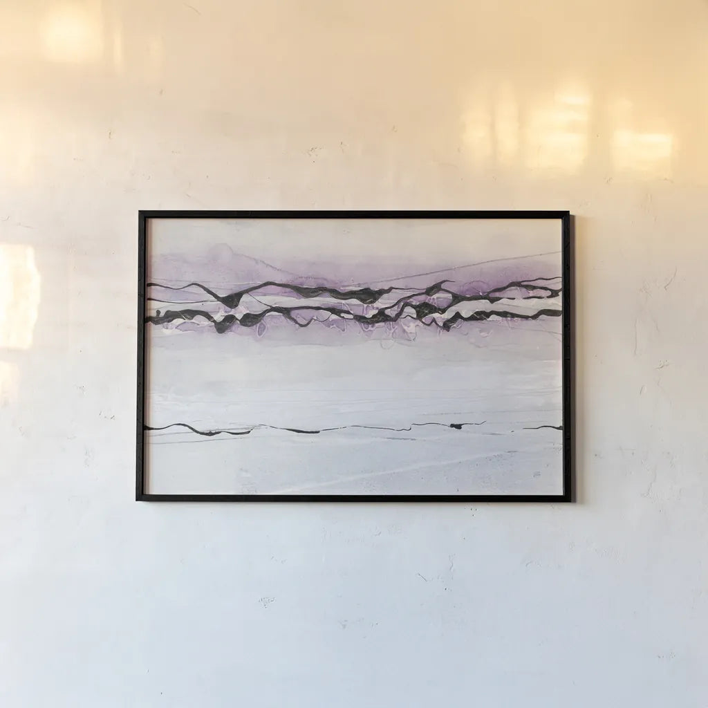 Textured Midnight Plum by Chris Paschke. shown as a paper print in a black flame. Available as a archival giclee rolled canvas, fine art paper, or poster print. SKU 90864i.