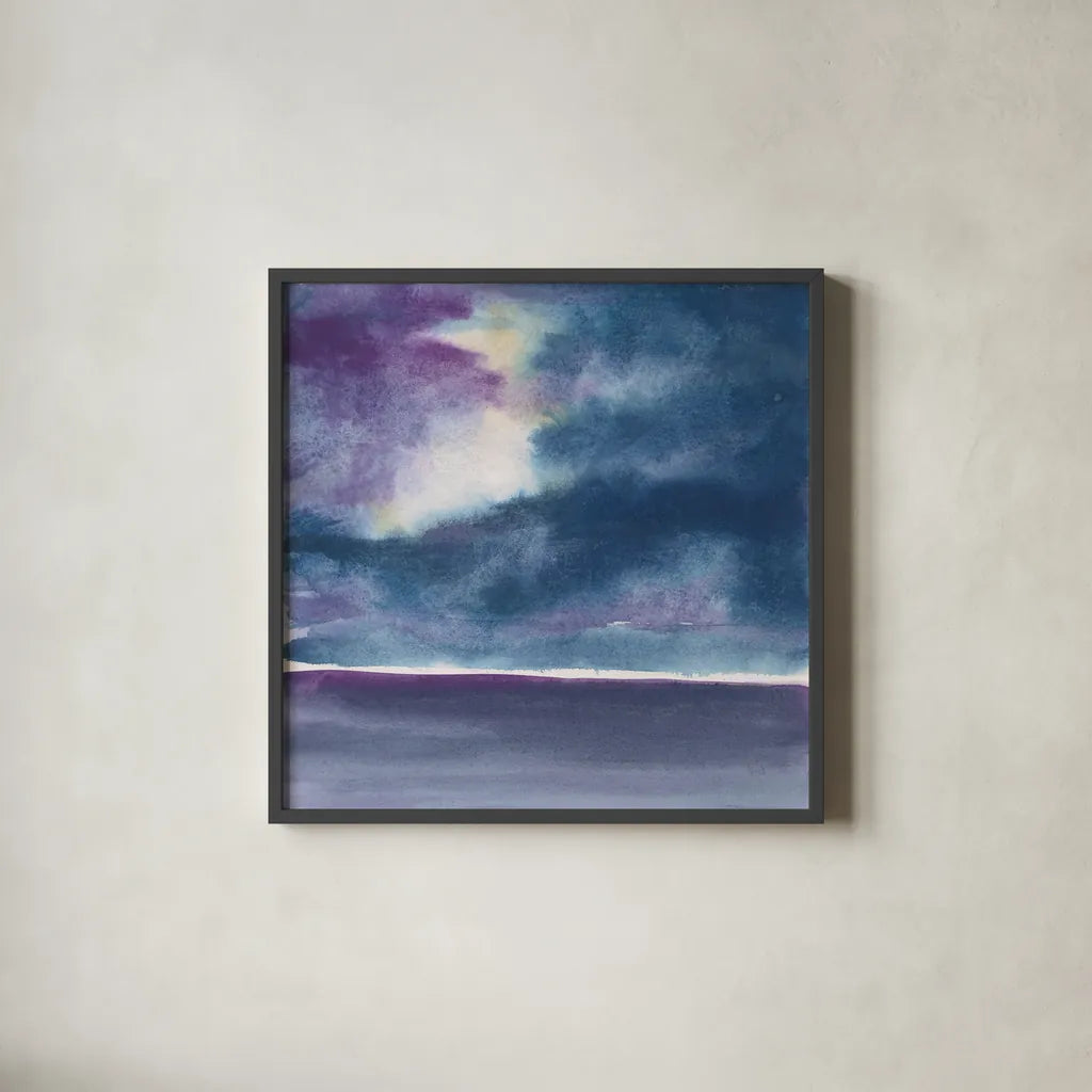 The Clouds II by Chris Paschke. Shown in a sleek black glass frame for a contemporary gallery look. Available as an archival giclee rolled canvas, fine art paper, or poster print. SKU 24075a.