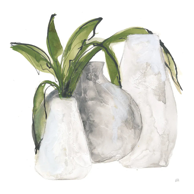 Three Vases II by Chris Paschke. SKU 75146a. Archival Giclee Fine art print for wall decor.