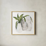 Three Vases II by Chris Paschke. Shown in a natural wood glass frame for a timeless modern aesthetic. Available as an archival giclee rolled canvas, fine art paper, or poster print. SKU 75146a.