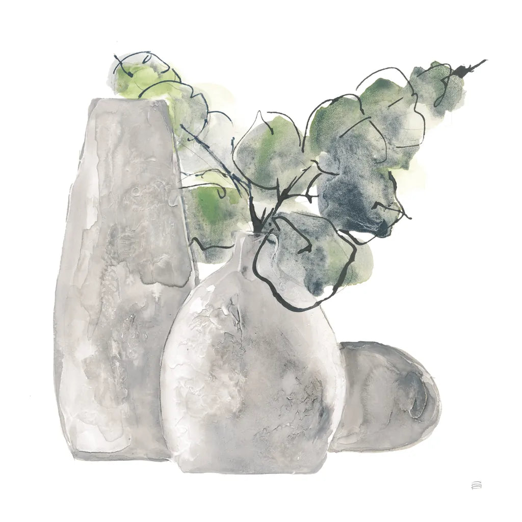 Three Vases IV by Chris Paschke. SKU 75148a. Archival Giclee Fine art print for wall decor.