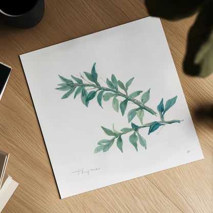 Thyme by Chris Paschke. Shown as a detailed flat fine art print, highlighting archival giclee quality. Available as an archival giclee rolled canvas, fine art paper, or poster print. SKU 27532a.