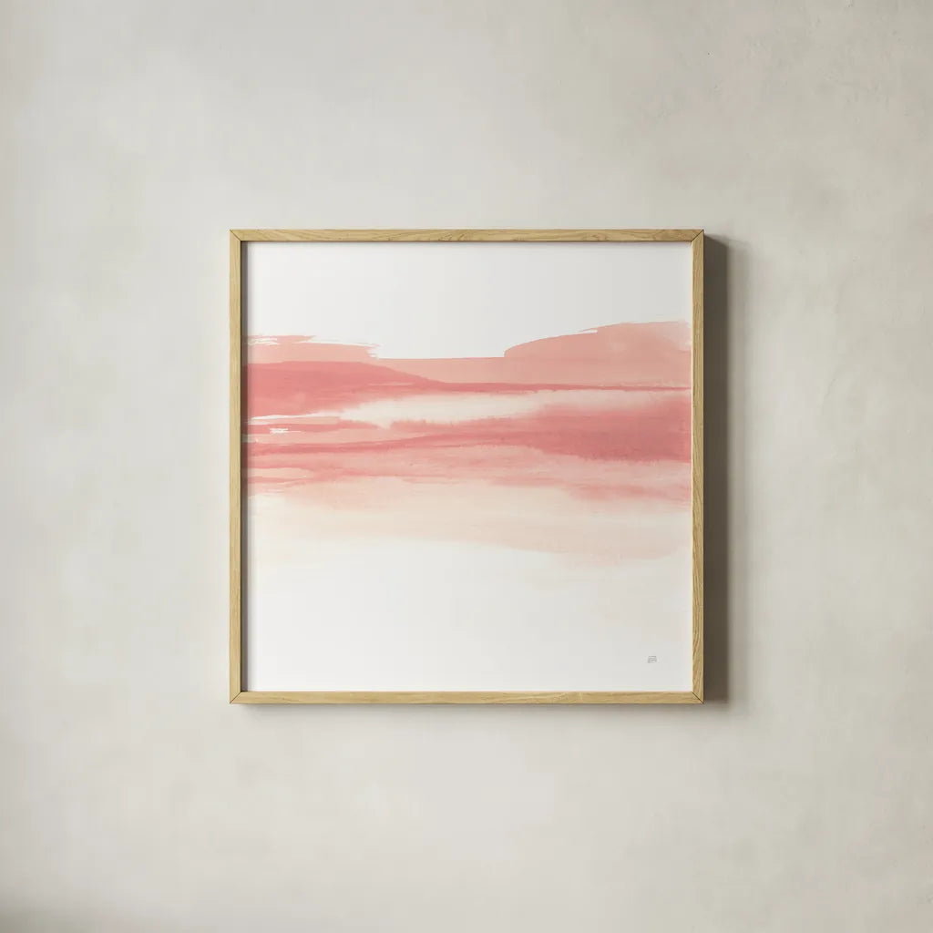 Tint Cantaloupe I by Chris Paschke. Shown in a natural wood glass frame for a timeless modern aesthetic. Available as an archival giclee rolled canvas, fine art paper, or poster print. SKU 68175a.