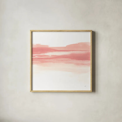 Tint Cantaloupe I by Chris Paschke. Shown in a natural wood glass frame for a timeless modern aesthetic. Available as an archival giclee rolled canvas, fine art paper, or poster print. SKU 68175a.