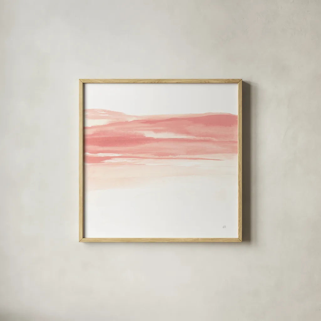 Tint Cantaloupe II by Chris Paschke. Shown in a natural wood glass frame for a timeless modern aesthetic. Available as an archival giclee rolled canvas, fine art paper, or poster print. SKU 68176a.