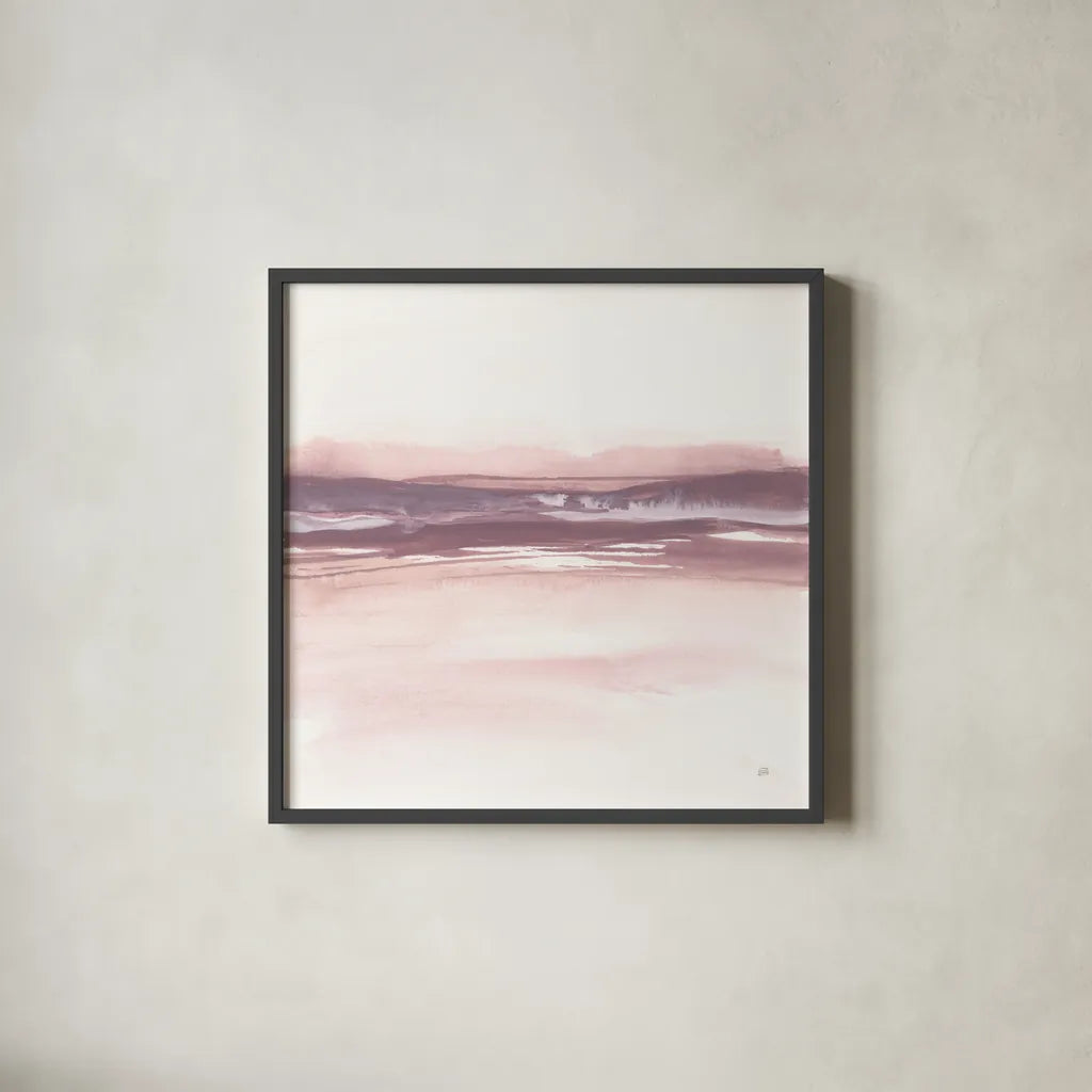 Tint Cassis I by Chris Paschke. Shown in a sleek black glass frame for a contemporary gallery look. Available as an archival giclee rolled canvas, fine art paper, or poster print. SKU 68173a.