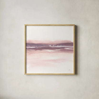 Tint Cassis I by Chris Paschke. Shown in a natural wood glass frame for a timeless modern aesthetic. Available as an archival giclee rolled canvas, fine art paper, or poster print. SKU 68173a.