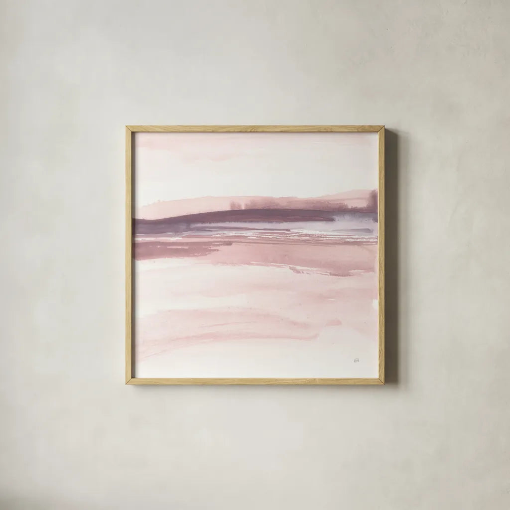 Tint Cassis II by Chris Paschke. Shown in a natural wood glass frame for a timeless modern aesthetic. Available as an archival giclee rolled canvas, fine art paper, or poster print. SKU 68174a.