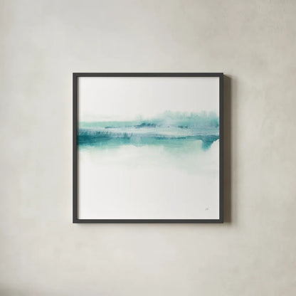 Tint Mint I by Chris Paschke. Shown in a sleek black glass frame for a contemporary gallery look. Available as an archival giclee rolled canvas, fine art paper, or poster print. SKU 68169a.