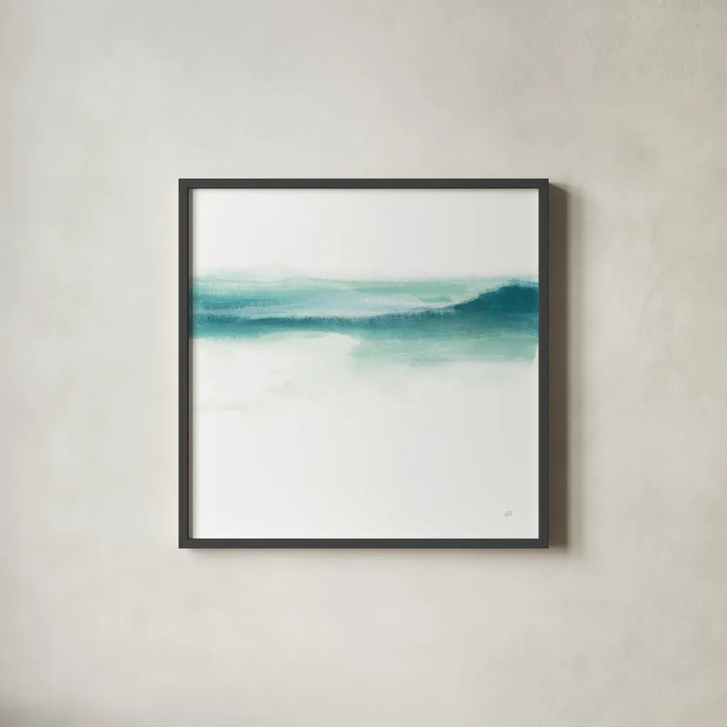 Tint Mint II by Chris Paschke. Shown in a sleek black glass frame for a contemporary gallery look. Available as an archival giclee rolled canvas, fine art paper, or poster print. SKU 68170a.