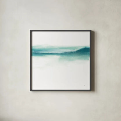 Tint Mint II by Chris Paschke. Shown in a sleek black glass frame for a contemporary gallery look. Available as an archival giclee rolled canvas, fine art paper, or poster print. SKU 68170a.