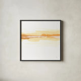 Tint Turmeric I by Chris Paschke. Shown in a sleek black glass frame for a contemporary gallery look. Available as an archival giclee rolled canvas, fine art paper, or poster print. SKU 68178a.