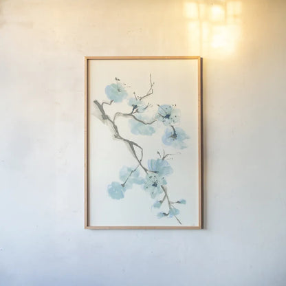 Tinted Branch I by Chris Paschke. shown as a paper print in a natural frame. Available as a archival giclee rolled canvas, fine art paper, or poster print. SKU 55071h.