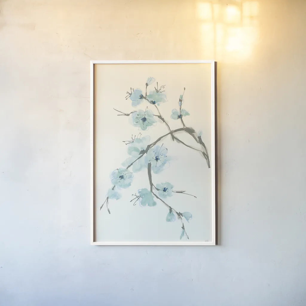 Tinted Branch II by Chris Paschke. shown as a paper print in a white frame. Available as a archival giclee rolled canvas, fine art paper, or poster print. SKU 55072h.