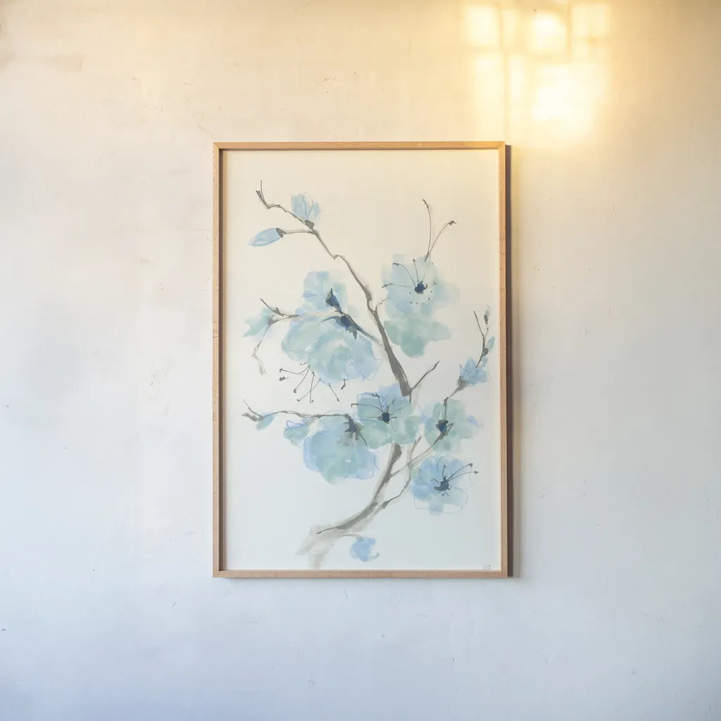 Tinted Branch IV by Chris Paschke. shown as a paper print in a natural frame. Available as a archival giclee rolled canvas, fine art paper, or poster print. SKU 55074h.