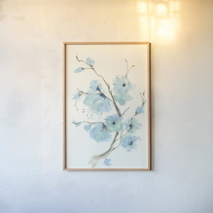 Tinted Branch IV by Chris Paschke. shown as a paper print in a natural frame. Available as a archival giclee rolled canvas, fine art paper, or poster print. SKU 55074h.
