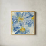 Tinted Clematis I by Chris Paschke. Shown in a natural wood glass frame for a timeless modern aesthetic. Available as an archival giclee rolled canvas, fine art paper, or poster print. SKU 47269a.