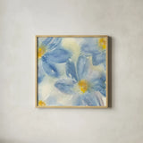 Tinted Clematis II by Chris Paschke. Shown in a natural wood glass frame for a timeless modern aesthetic. Available as an archival giclee rolled canvas, fine art paper, or poster print. SKU 47270a.