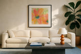 Tinted Cosmos I by Chris Paschke. Displayed in a glass frame with matte in a clean modern living room. Available as an archival giclee rolled canvas, fine art paper, or poster print. SKU 50255a.
