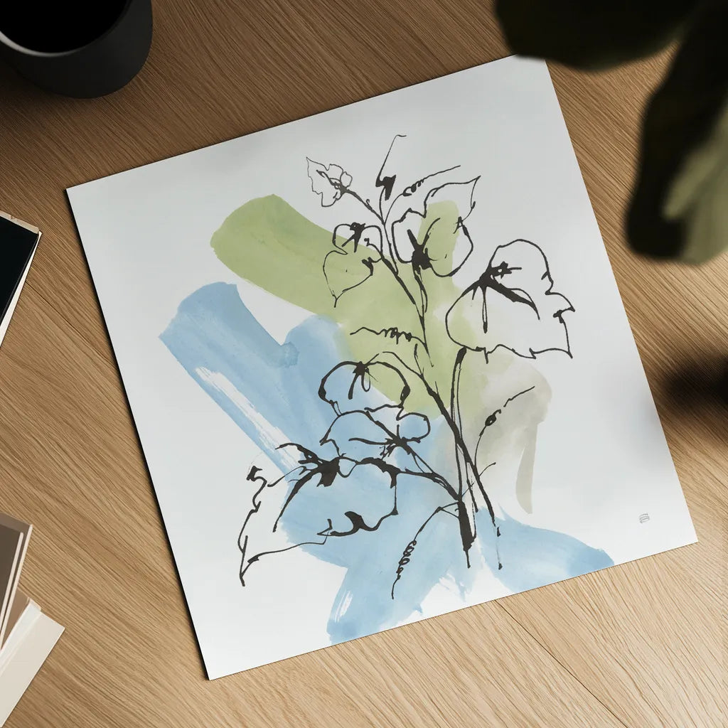 Tinted Ivy I by Chris Paschke. Shown as a detailed flat fine art print, highlighting archival giclee quality. Available as an archival giclee rolled canvas, fine art paper, or poster print. SKU 85777a.