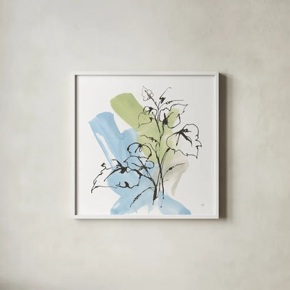 Tinted Ivy I by Chris Paschke. Shown in a crisp white glass frame for a clean and minimalist style. Available as an archival giclee rolled canvas, fine art paper, or poster print. SKU 85777a.
