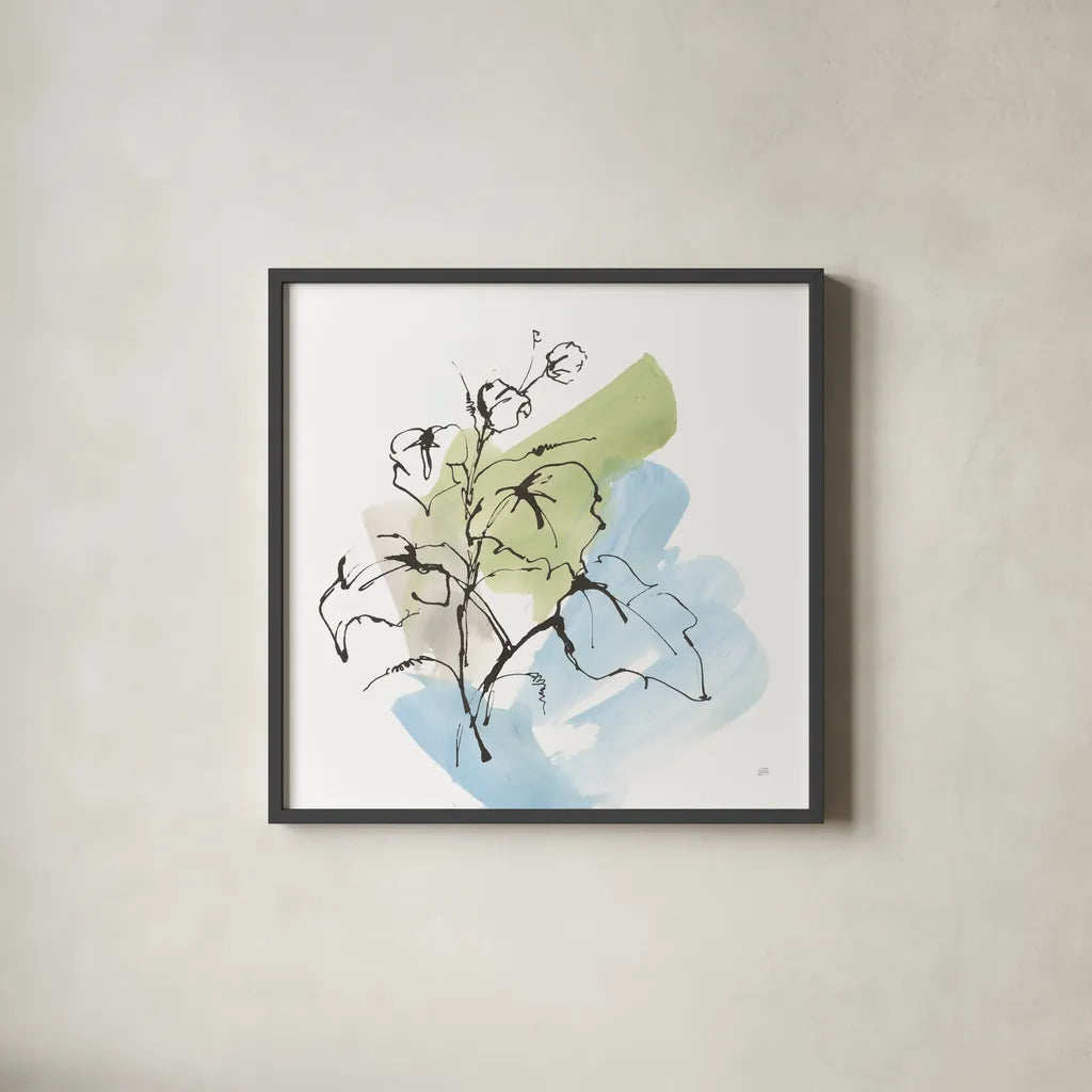 Tinted Ivy II by Chris Paschke. Shown in a sleek black glass frame for a contemporary gallery look. Available as an archival giclee rolled canvas, fine art paper, or poster print. SKU 85778a.