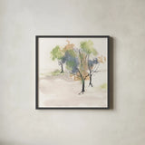 Tinted Treescape III by Chris Paschke. Shown in a sleek black glass frame for a contemporary gallery look. Available as an archival giclee rolled canvas, fine art paper, or poster print. SKU 89507a.