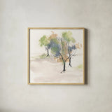 Tinted Treescape III by Chris Paschke. Shown in a natural wood glass frame for a timeless modern aesthetic. Available as an archival giclee rolled canvas, fine art paper, or poster print. SKU 89507a.