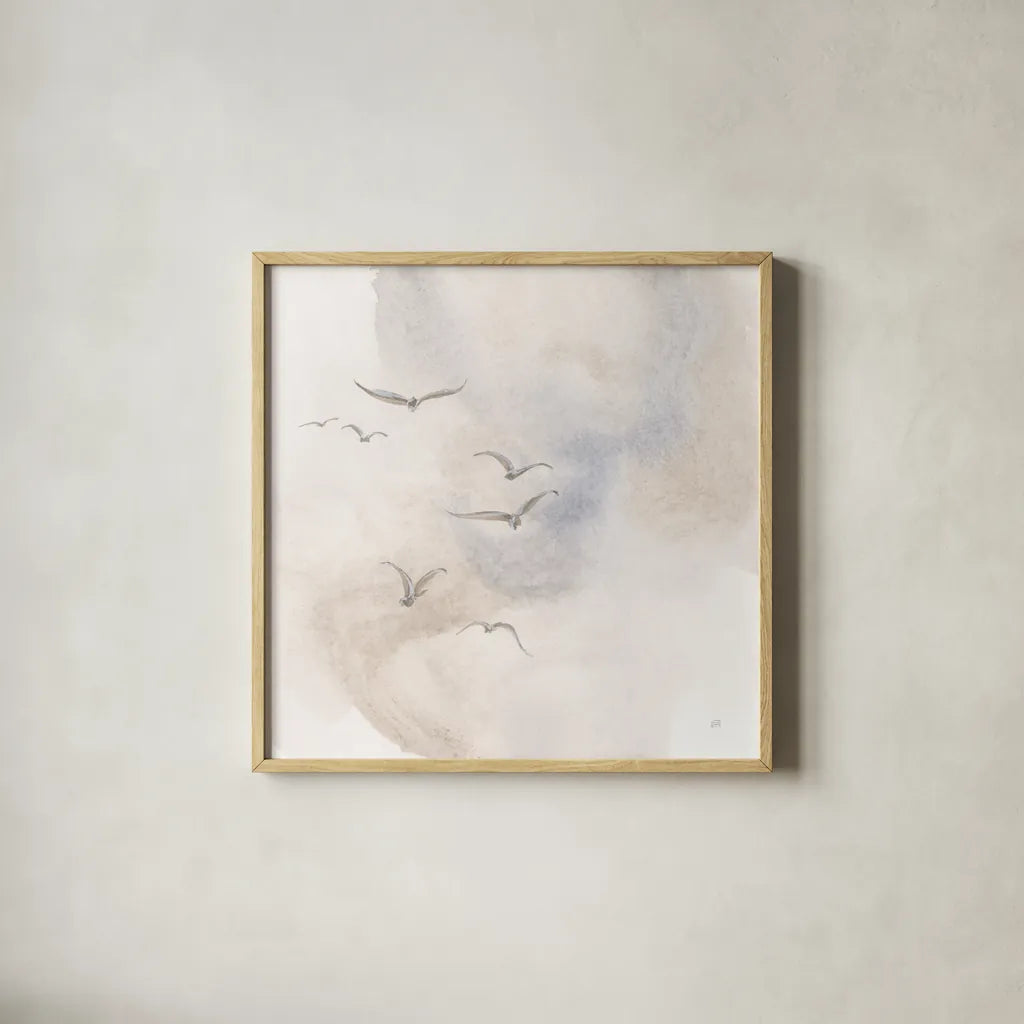 Together I by Chris Paschke. Shown in a natural wood glass frame for a timeless modern aesthetic. Available as an archival giclee rolled canvas, fine art paper, or poster print. SKU 95442a.