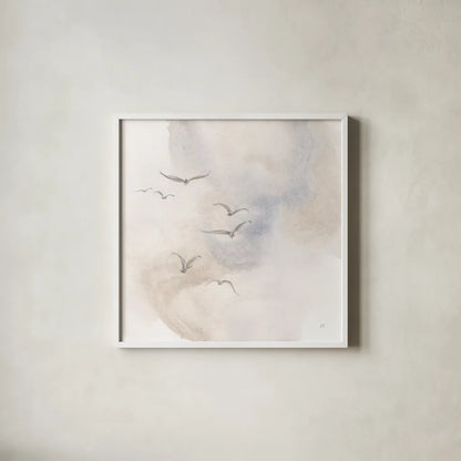 Together I by Chris Paschke. Shown in a crisp white glass frame for a clean and minimalist style. Available as an archival giclee rolled canvas, fine art paper, or poster print. SKU 95442a.