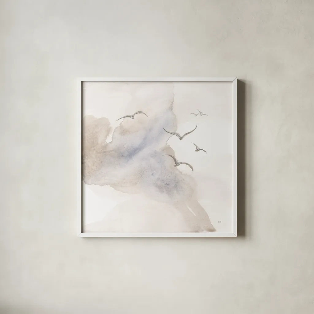 Together II by Chris Paschke. Shown in a crisp white glass frame for a clean and minimalist style. Available as an archival giclee rolled canvas, fine art paper, or poster print. SKU 95443a.