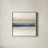 Tonal Blue Gray I by Chris Paschke. Shown in a natural wood glass frame for a timeless modern aesthetic. Available as an archival giclee rolled canvas, fine art paper, or poster print. SKU 74348a.