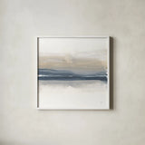 Tonal Blue Gray II by Chris Paschke. Shown in a crisp white glass frame for a clean and minimalist style. Available as an archival giclee rolled canvas, fine art paper, or poster print. SKU 74349a.