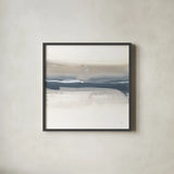 Tonal Blue Gray III by Chris Paschke. Shown in a sleek black glass frame for a contemporary gallery look. Available as an archival giclee rolled canvas, fine art paper, or poster print. SKU 74350a.